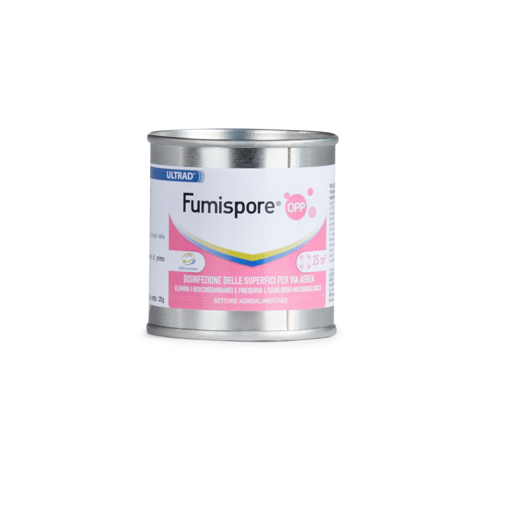 Disinfettante Fumispore OPP – Elimina fino al 99,99% batteri, muffe, lieviti e funghi – per volumi di 25 – 50 m3
